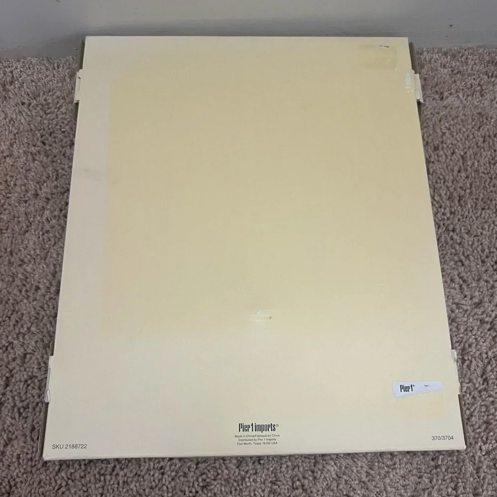 New in box pier 1 picture frame 4 x 6 table top coral beach ocean cream metal - Picture 7 of 11